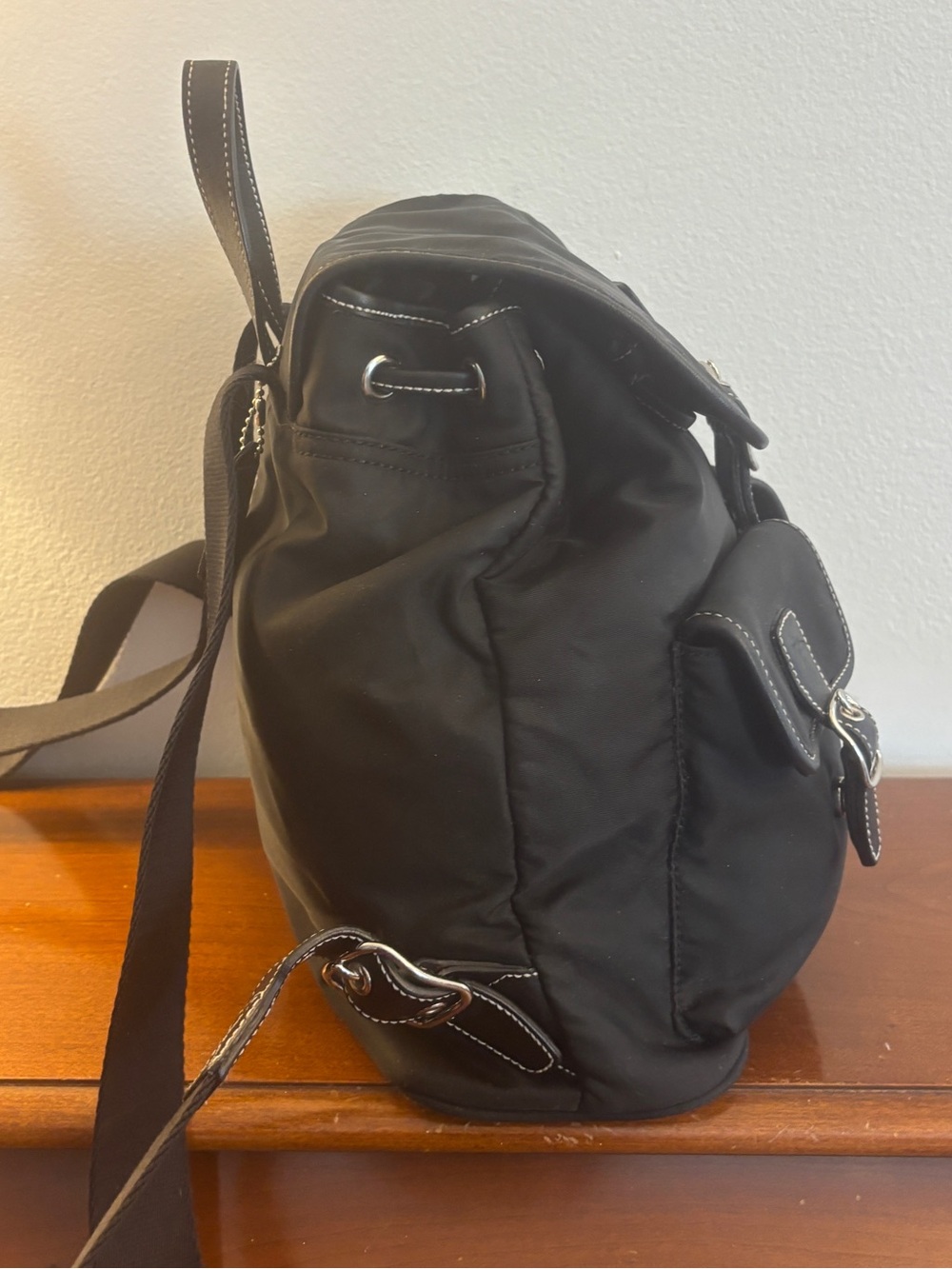 Vintage Coach Black Nylon Cargo Backpack Bag 4290 - Picture 9 of 16